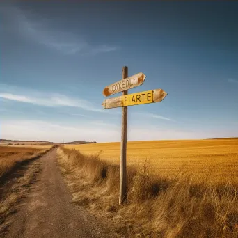 Single street signpost in countryside crossroads shot on Fujifilm X-T4 - Image 4