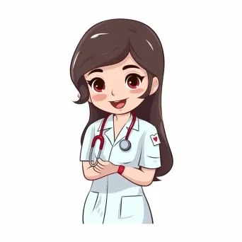 Caring nurse medical clinic logo on a white background - Image 2