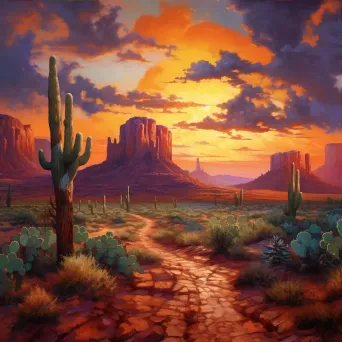 Arizona desert sunset landscape - Image 3