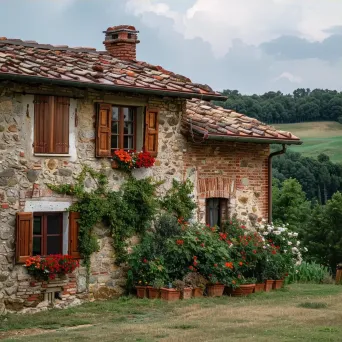 Rustic old farmhouse with wooden shutters - Image 3