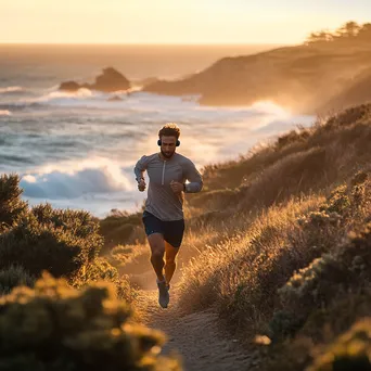 Coastal Trail Running at Golden Hour