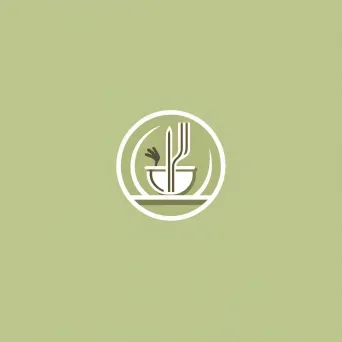 Minimalist matcha whisk logo in green and white - Image 4