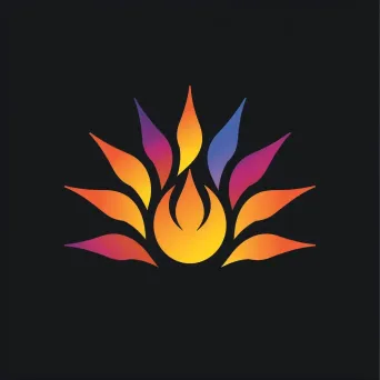 Dynamic sun or flame logo for youth non-profit - Image 1