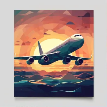 Low Poly Sunset Flight