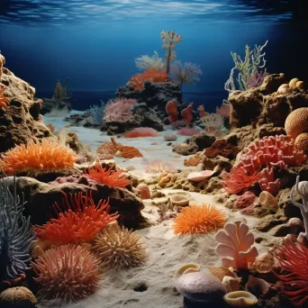 Coral reef with diverse textures and forms supporting marine life - Image 1