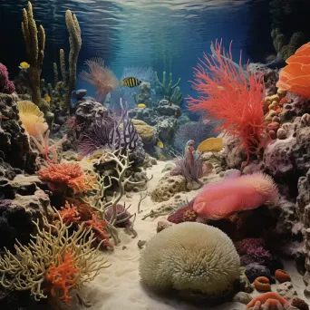 Coral reef with diverse textures and forms supporting marine life - Image 4