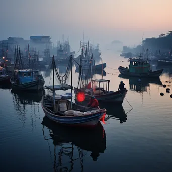 Morning at the Fishing Harbor