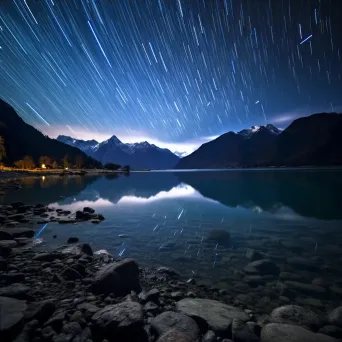 Mountain Lake Star Trails