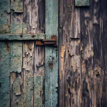 Decayed old barn door with textured history - Image 3