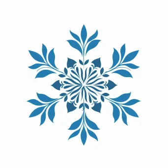 Monochrome snowflake design logo - Image 4