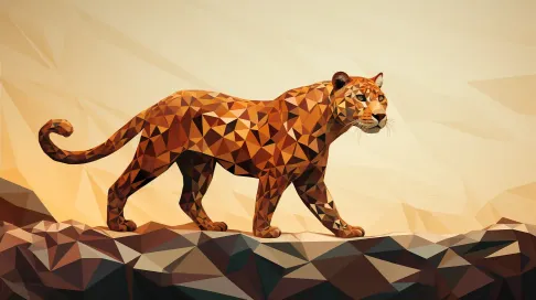 Low Poly Prowling Leopard