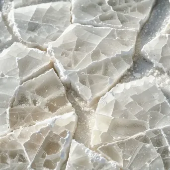 Macro close-up of crystalline salt formations on salt flat - Image 3