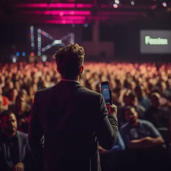 Keynote speaker on stage with an attentive audience - Image 3