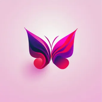 minimalist abstract butterfly shape logo - Image 3