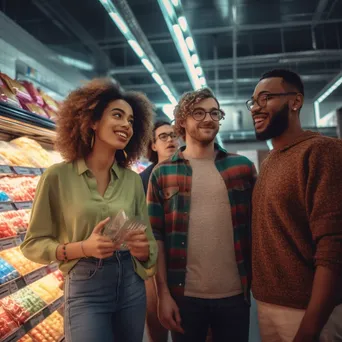 Friends Shopping for Snacks