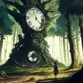 Forest of clockwork trees with time flowing backwards - Image 3