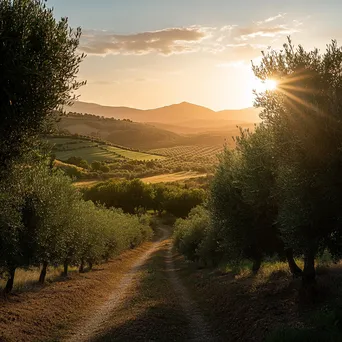 Sunset Over Olive Hills