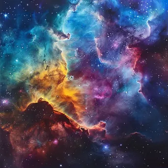 Vibrant Nebulae Cosmic Tapestry