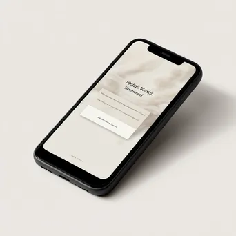 Minimalist smartphone newsletter signup interface with soft colors - Image 4