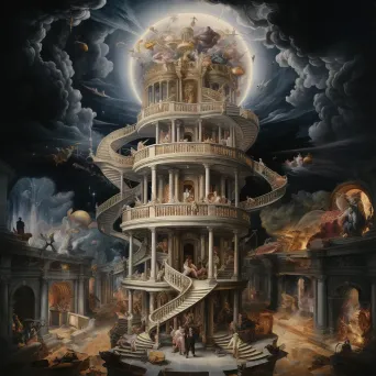 Baroque style depiction of celestial vault, a representation of Plato