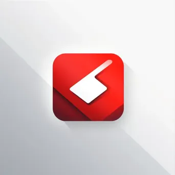 Sleek and modern video streaming platform logo with a stylized play button icon in red and white - Image 3