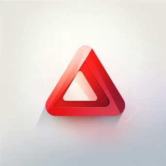 Sleek and modern video streaming platform logo with a stylized play button icon in red and white - Image 4