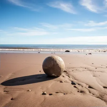 round stone alone beach - Image 2