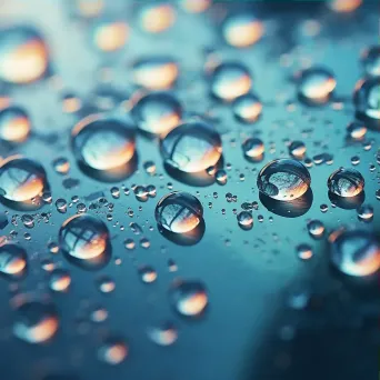 water droplets on textured glass - Image 3