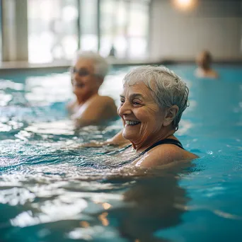 Senior Couple in Water Aerobics