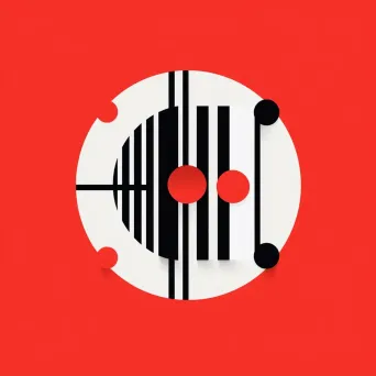 Modern abstract logo for avant-garde fashion label in red and black - Image 2