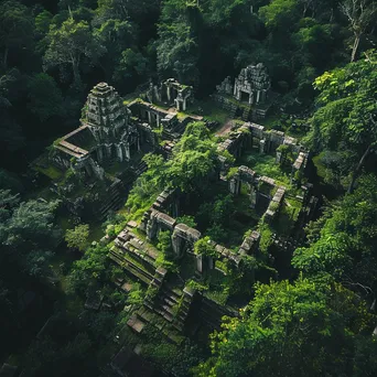 Aerial View of Lost City Ruins