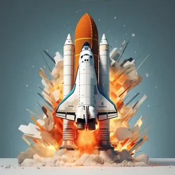 Low Poly Space Shuttle Launch