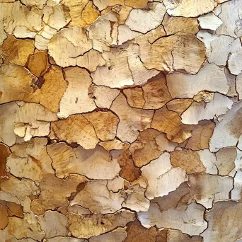 Close-up view of patterns on cork bark - Image 3