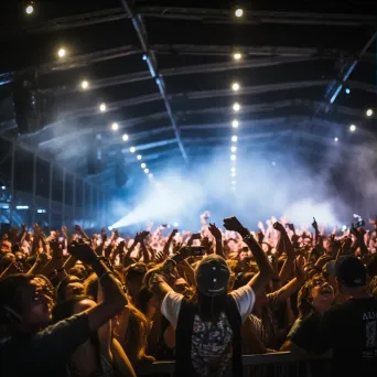 Music festival at night with crowd and stage lights - Image 3