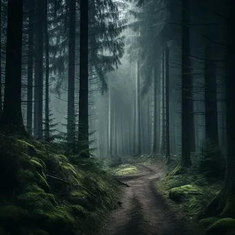 Foggy Forest Pathway