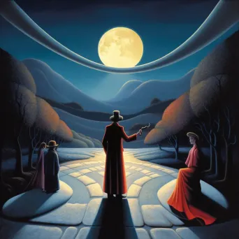 Mysterious crossroads pact under full moon - Image 3