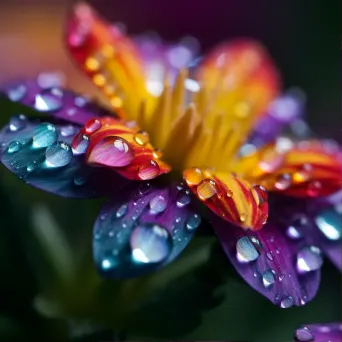 water droplets on flower blossom - Image 1