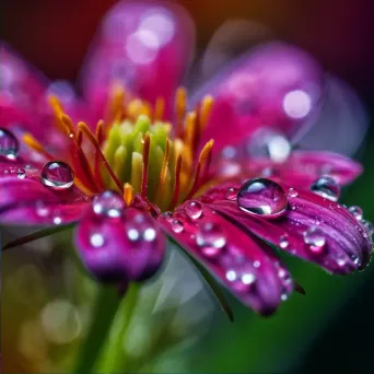 water droplets on flower blossom - Image 2