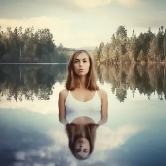 Lake Reflection Portrait