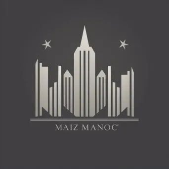 Sophisticated and modern logo for an investment banking firm with a cityscape icon in gray and white - Image 2