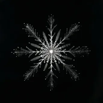 Image of a snowflake landing on a dark and smooth surface - Image 4