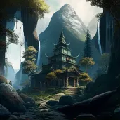 Serene mountain temple sanctuary - Image 2