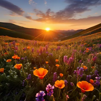 Wildflower Hills at Sunset