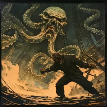 Mariner battling large kraken to save ship - Image 3