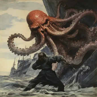 Mariner battling large kraken to save ship - Image 4