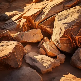 Close-up of unique textures on wind-carved desert rocks - Image 4