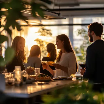 Employees having a casual gathering in a friendly environment - Image 2