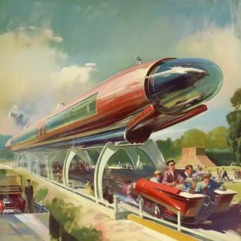 Futuristic transportation system with high-speed train - Image 3