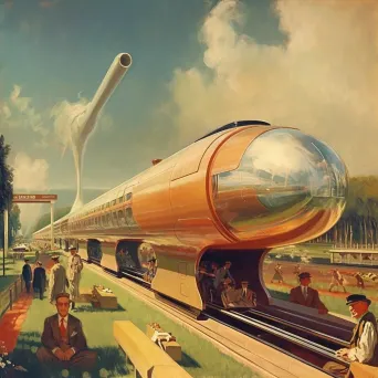 Futuristic transportation system with high-speed train - Image 4