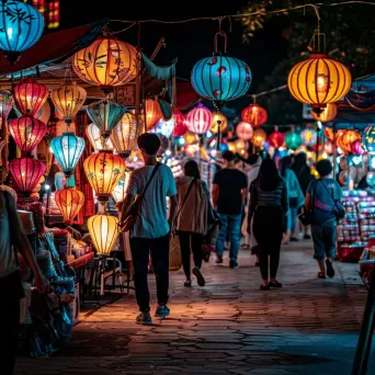 Vibrant Night Market Scene